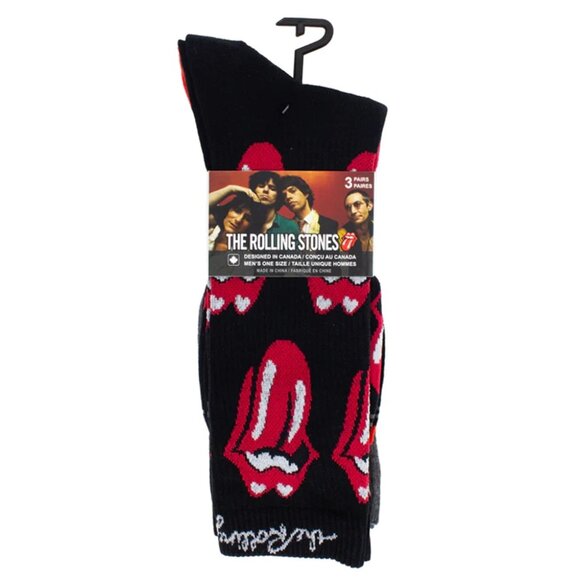 Perri's Socks The Rolling Stones Assorted Crew Socks 3 Pair - RSC371-077 - Picture 3 of 3